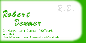 robert demmer business card